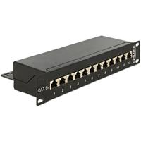 Delock 10Patchpanel 12P Cat.6A 0,5HE bk