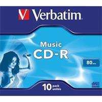 Verbatim Music CD-R 80 min Jewel Case 10 stuks - 