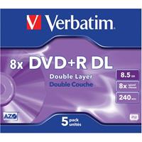 Verbatim DVD+R Double Layer 8x 8.5 GB Jewel Case 5 stuks - 