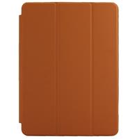 huismerk 3 vouws Naturally Treated Smart lederen hoesje met slaap / wekker functie & houder voor iPad Air 2(bruin)