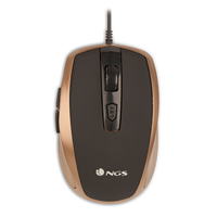 NGS Tick Gold USB Optical Mouse - Goud & Zwart