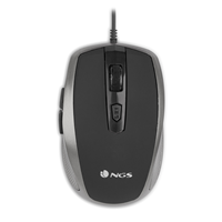 Optisk Mus NGS Wired Mouse 1600 dpi USB GrÃ¥