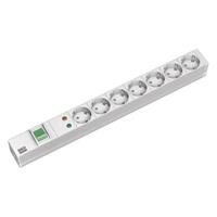 bachmann 333.405 - 19 inch power strip, multiple socket 7-fold with switch, aluminum, 333.405