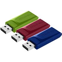 Verbatim Slider USB-stick 16 GB USB 2.0 Rood, Blauw, Groen 49326