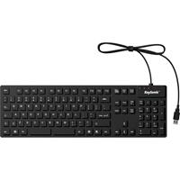 Keysonic KSK-8030 IN (US) USB Tastatur US-Englisch Schwarz Silikonmembran vollversiegelt IP68, Wasserdicht (IPX7)