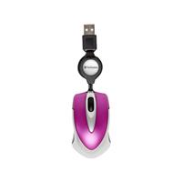 verbatim Go Mini Maus Optisch mit Kabelroller Pink