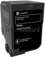 Lexmark 84C2HK0 toner cartridge zwart extra hoge capaciteit (origineel)