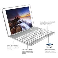 IPadspullekes.nl iPad Pro 10.5 toetsenbord hoes zilver met touchpad