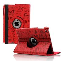 IPadspullekes iPad mini 360 graden hoes Trendy leer rood