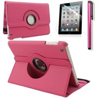 IPadspullekes.nl iPad Mini 4 hoes 360 graden leer roze