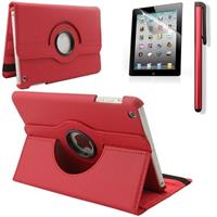 IPadspullekes.nl iPad Mini 4 hoes 360 graden leer rood