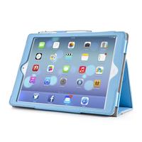 Leather Slim Book Case for iPad Air blauw