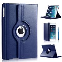 IPadspullekes iPad 2018 hoes 360 graden donker blauw leer