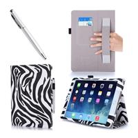 iPad Air 2 Leather Slim Book Case zebra print