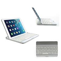 iPad 2018 toetsenbord bluetooth aluminium case wit