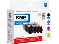 KMP Inkt combipack vervangt Canon PGI-580 XXL, CLI-581 XXL Compatibel Zwart, Cyaan, Magenta, Geel C110V 1576,0205