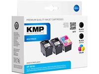 KMP Inkt vervangt HP 301XL Compatibel Zwart, Cyaan, Magenta, Geel H77V 1719,4055