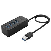 Orico USB hub met 4 poorten - USB3.0 - busgevoed / zwart - 1 meter