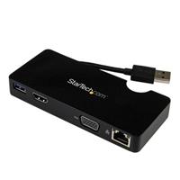 StarTech.com Travel Docking Station for Laptops - HDMI or VGA - USB 3.0 - docking station - HDMI