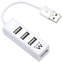 Ewent 4-port USB 2.0 Mini Hub - Weiß