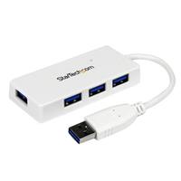 StarTech Portable 4 Port SuperSpeed Mini USB 3.0 Hub White