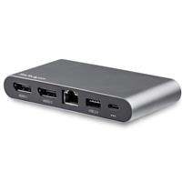 StarTech.com USB C Dock, 4K Dual Monitor DisplayPort, Mini Laptop Docking Station, 100W Power Delivery Passthrough, GbE, 2-Port USB-A Hub, USB Type-C Multiport Adapter 3.3' Cable, Dual DP - Porta