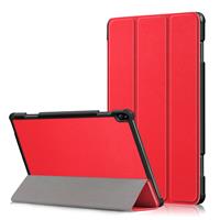 Lunso 3-Vouw sleepcover hoes - Lenovo Tab P10 - Rood
