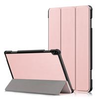 Lunso 3-Vouw sleepcover hoes - Lenovo Tab P10 - Rose Goud