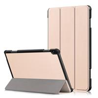 Lunso 3-Vouw sleepcover hoes - Lenovo Tab P10 - Goud