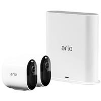 Arlo Pro 3 VMS4240P - Kabelloses 2K-Überwachungssystem mit 2 Kameras - weiß