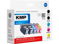 kmp Tinte ersetzt Canon PGI-525, CLI-526 Kompatibel Kombi-Pack Schwarz, Cyan, Magenta, Gelb C131V 15
