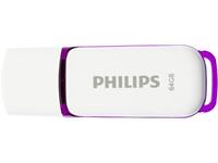 philips SNOW USB-stick 64 GB USB 2.0 Paars FM64FD70B/00