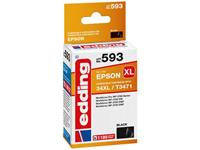 edding Cartridge vervangt Epson 34XL / T3471 Compatibel Single Zwart EDD-593 18-593