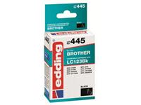 edding Cartridge vervangt Brother LC123BK Compatibel Single Zwart EDD-445 18-445