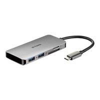 d-link 6-in-1 USB-C Hub met HDMI/Card/PD