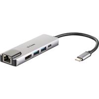 D-Link DUB-M520 USB-C Hub mit Ethernet und Powerdelivery, USB-Hub