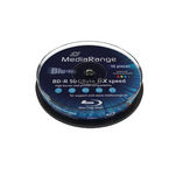 Blu-ray Disc BD-R MediaRange, DoubleLayer, 50GB, Spindel, 10 Stück Inkjet printable
