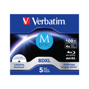 M-Disc VERBATIM BD-R, 100 GB, 5 Stück, Bedruckbar