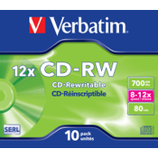 Verbatim CD-RW 12x 700 MB 10 Stück(e)