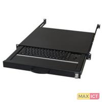 AIXCASE Tastaturschublade 48.3cm 1HE US PS2&USB Trackball schwarz Tastatur- und Maus-Set