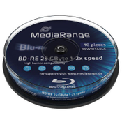Blu-ray Disc BD-RE MediaRange, 25GB, beschreibar, Spindel, 10 Stück