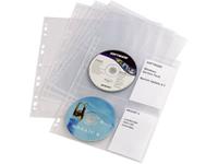 durable 4-voudig CD/DVD-ordnerhoes 4 CDs/DVDs/Blu-rays Polypropyleen Transparant 10 stuk(s) 523819