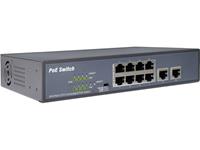 DN-95323-1 DIGITUS 8 Port Fast Ethernet PoE Switch, 19 Inch, Unmanaged, 2 Uplinks