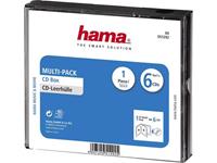 hama 6-voudig CD-hoes 6 CDs/DVDs/Blu-rays Polystereen Zwart 1 stuk(s) (b x h x d) 142 x 125 x 24 mm 00051292