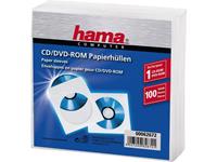 Hama CD-hoes 1 CD/DVD/Blu-Ray Papier Wit 100 stuk(s) (b x h x d) 125 x 125 x 1 mm 00062672
