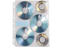 6-voudig CD/DVD-ordnerhoes 6 CDs/DVDs/Blu-rays Kunststof Transparant wit 10 stuk(s) (b x h x d) 238 x 1 x 295 mm 49835