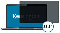 Kensington privacy filter, dubbelzijdig, verwijderbaar, voor laptops van 13,3 inch, 16:9
