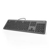 USB-Tastatur HAMA KC-700, Slim-Design, Scissor-Tasten, anthrazit/schwarz