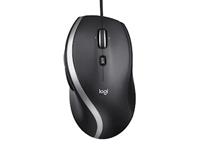 Logitech Advanced Corded M500s - BLACK - EMEA - Maus - Optisch