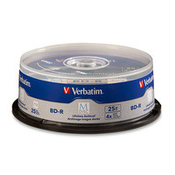 M-Disc VERBATIM BD-R, 25 GB, 25 Stück, Blau-weiß Oberfläche